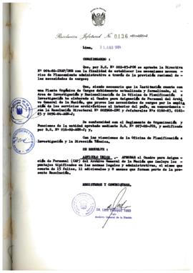 Resolución Jefatural N° 136-1984/AGN/J