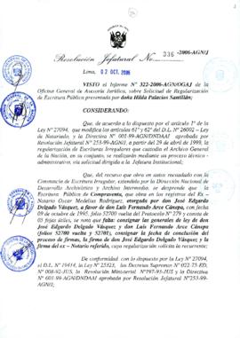 Resolución Jefatural N° 336-2006-AGN/J