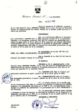 Resolución Directoral N° 48-87-AGN-OA