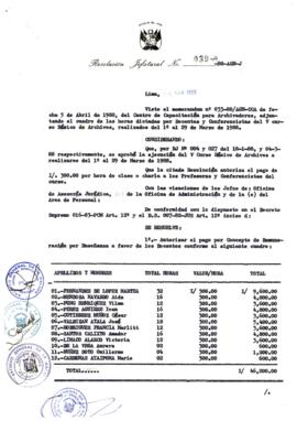 Resolución Jefatural N° 039-A-1988/AGN/J