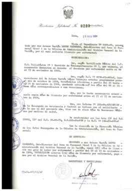 Resolución Jefatural N° 200-1984/AGN/J
