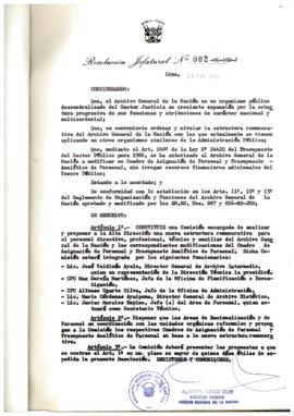 Resolución Jefatural N° 002-1986/AGN/J