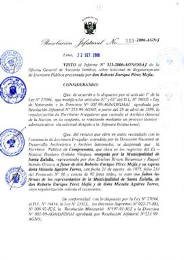 Resolución Jefatural N° 323-2006-AGN/J