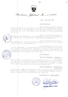 Resolución Jefatural N° 030-1994/AGN/J