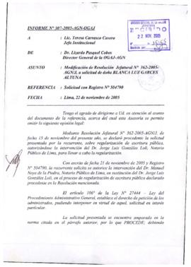 INFORME 307-2005-AGN-OGAJ