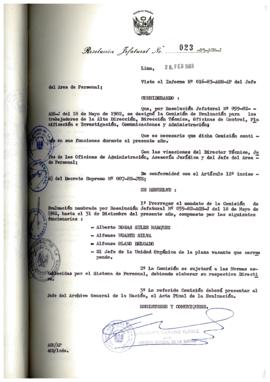 Resolución Jefatural N° 023-1983/AGN/J