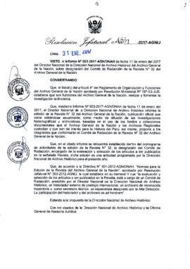 Resolución Jefatural N° 021-2017-AGN/J