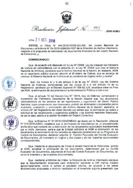 Resolución Jefatural N° 252-2018-AGN/J