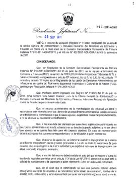 Resolución Jefatural N° 342-2011-AGN/J