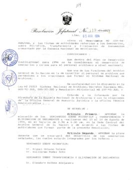 Resolución Jefatural N° 119-1994/AGN/J