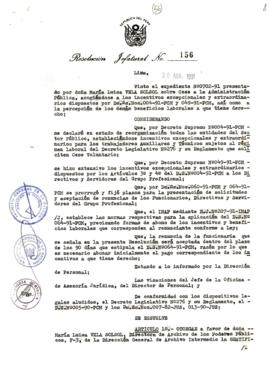 Resolución Jefatural N° 156-1991/AGN/J