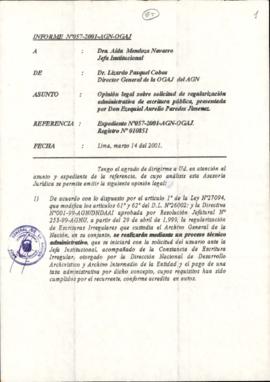 INFORME 057-2001-AGN-OGAJ