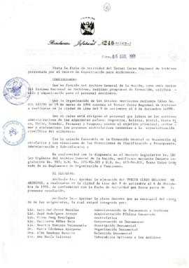 Resolución Jefatural N° 240-1991/AGN/J