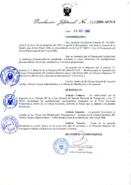 Resolución Jefatural N° 344-2006-AGN/J
