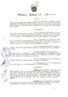 Resolución Jefatural N° 165-1991/AGN/J