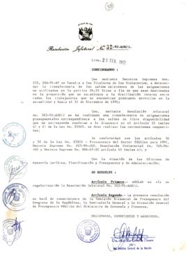 Resolución Jefatural N° 032-1992/AGN/J