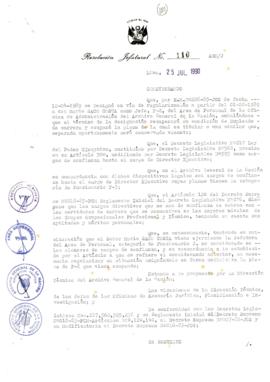 Resolución Jefatural N° 110-1990/AGN/J