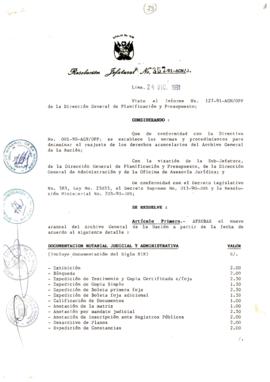 Resolución Jefatural N° 357-1991/AGN/J