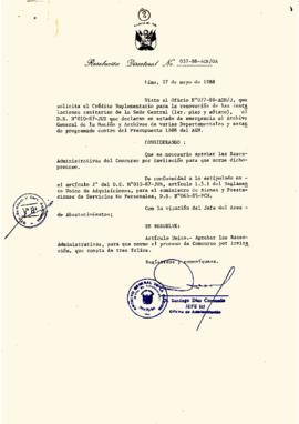 Resolución Directoral N° 037-88-AGN/OA