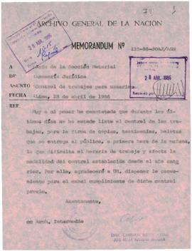 MEMORANDUM 135-86-JOAJ/AGN