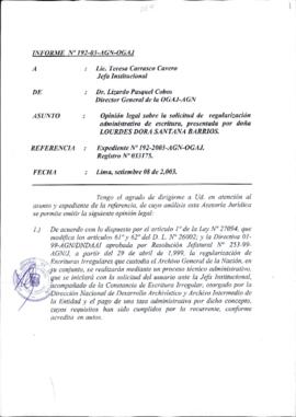 INFORME 192-2003-AGN-OGAJ