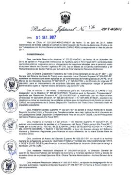 Resolución Jefatural N° 136-2017-AGN/J