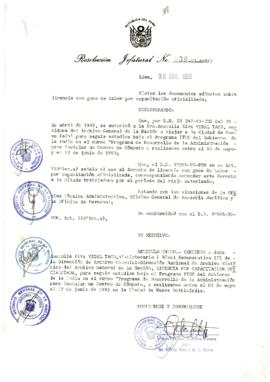 Resolución Jefatural N° 038-1993/AGN/J