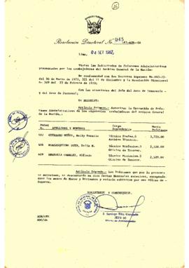 Resolución Directoral N° 45-87-AGN-OA