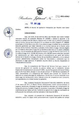 Resolución Jefatural N° 272-2013-AGN/J