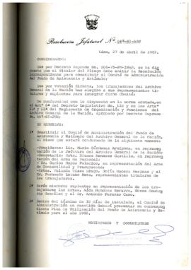 Resolución Jefatural N° 046-1982/AGN/J