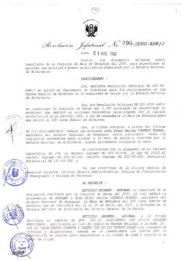Resolución Jefatural N° 090-2000/AGN/J