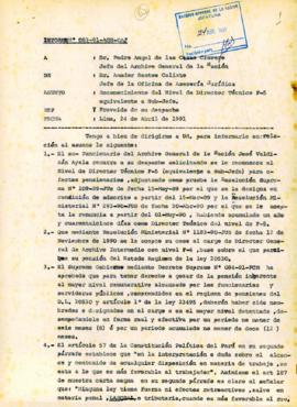 INFORME 083-91-AGN/OAJ
