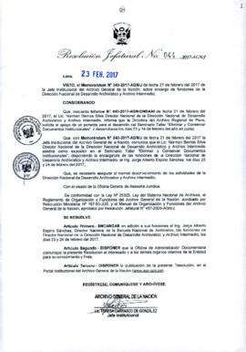 Resolución Jefatural N° 044-2017-AGN/J