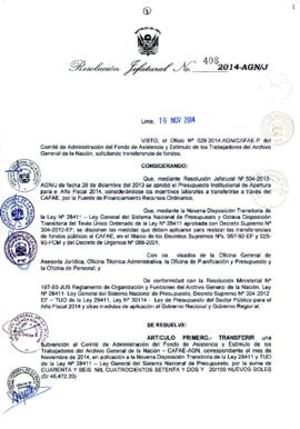 Resolución Jefatural N° 408-2014-AGN/J