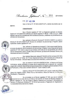 Resolución Jefatural N° 283-2014-AGN/J