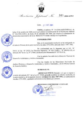 Resolución Jefatural N° 343-2004-AGN/J