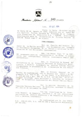 Resolución Jefatural N° 140-1994/AGN/J