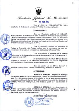 Resolución Jefatural N° 333-2007-AGN/J