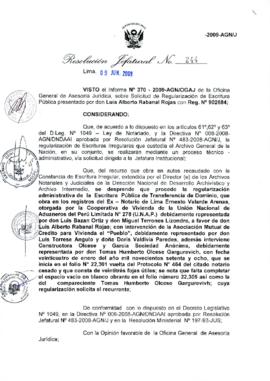 Resolución Jefatural N° 244-2009-AGN/J