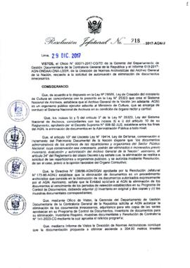 Resolución Jefatural N° 218-2017-AGN/J
