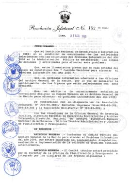 Resolución Jefatural N° 152-1998/AGN/J