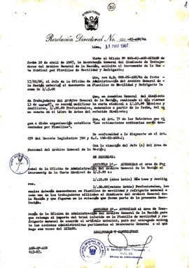 Resolución Directoral N° 20-87-AGN-OA
