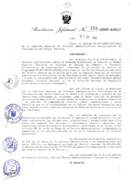 Resolución Jefatural N° 153-2000/AGN/J