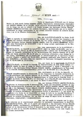 Resolución Jefatural N° 219-1983/AGN/J