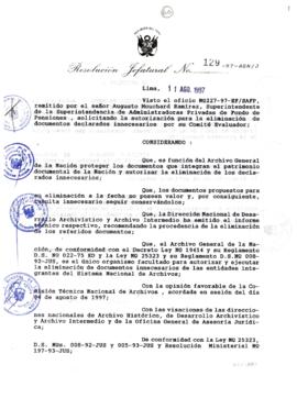 Resolución Jefatural N° 129-1997/AGN/J