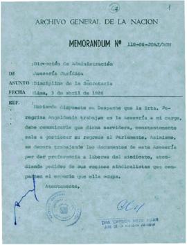 MEMORANDUM 110-86-JOAJ/AGN
