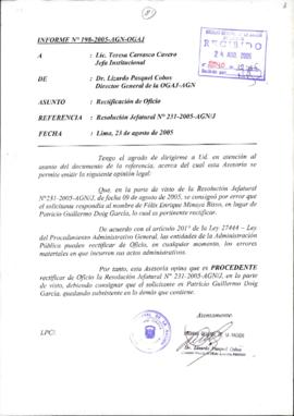 INFORME 198-2005-AGN-OGAJ