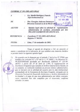 INFORME 301-2005-AGN-OGAJ