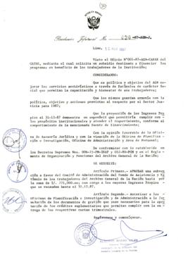Resolución Jefatural N° 030-1987/AGN/J