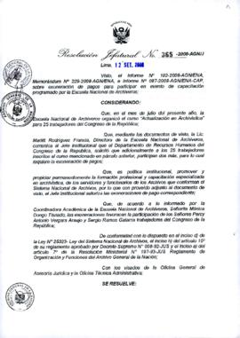 Resolución Jefatural N° 365-2008-AGN/J